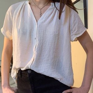 White button-up blouse